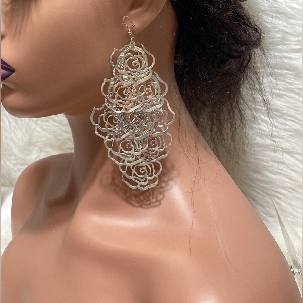 Rose Petals Dangle Earrings